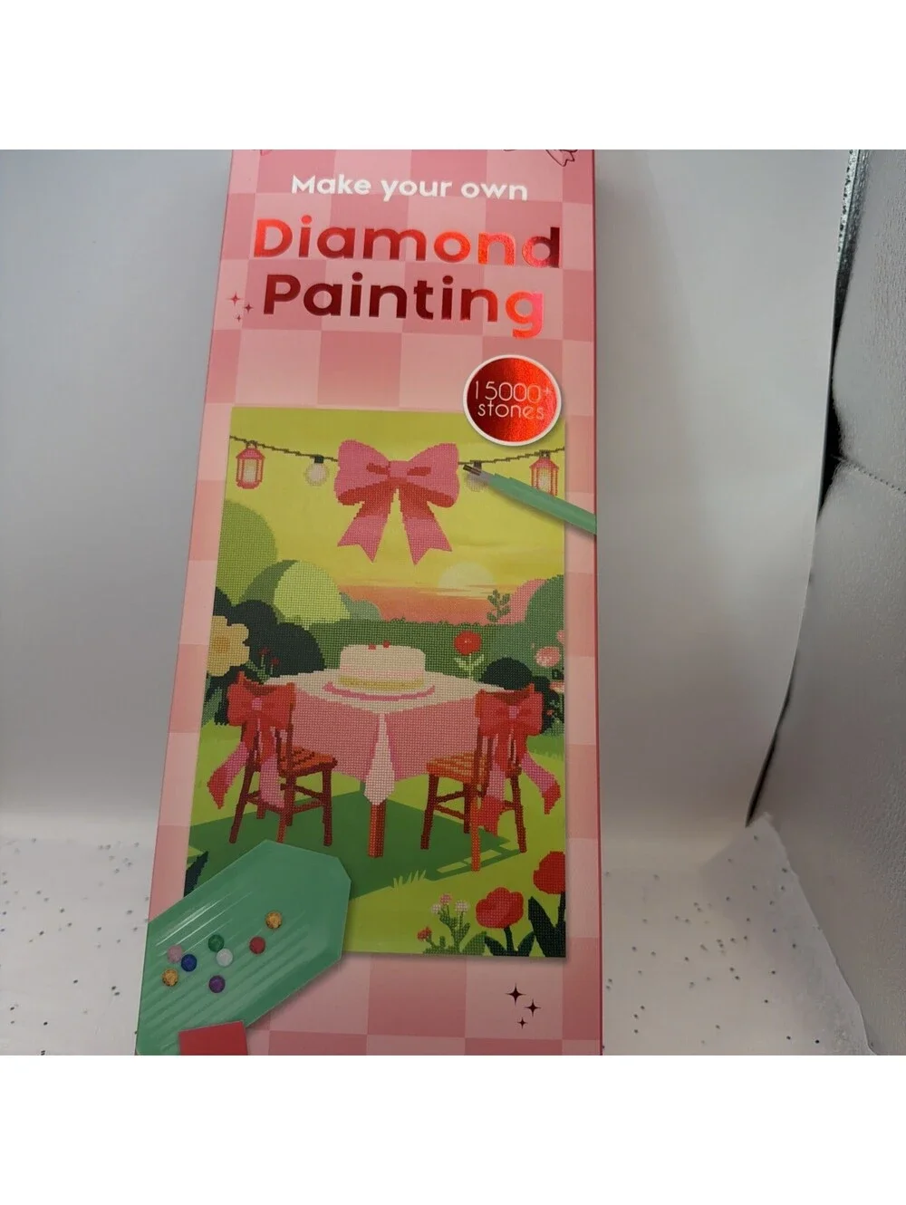AVEC DIY Diamond Art Painting Kit Birthday Cake Design, 15.75 x 23.6 Crystal Art